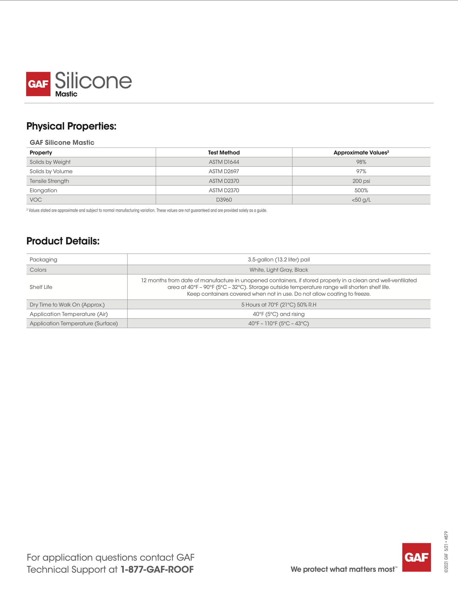GAF Silicone Mastic - 3.5 GAL — Atlantic Green Supply